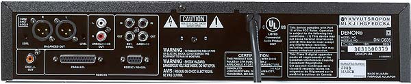 Lecteur CD broadcast Denon DN-C635 back