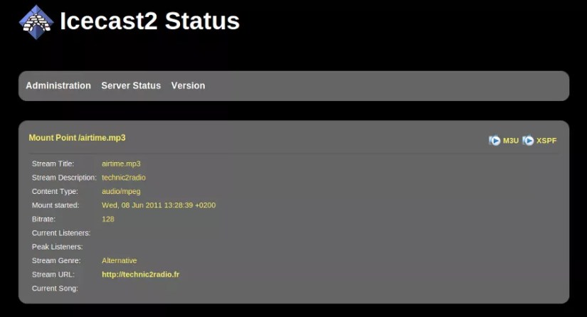 Icecast Icecast logiciel streaming radio