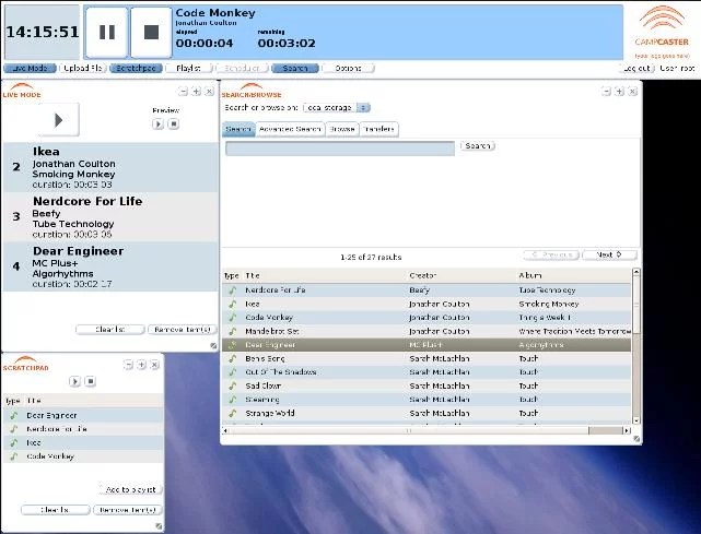 Campcaster software automation radio open source