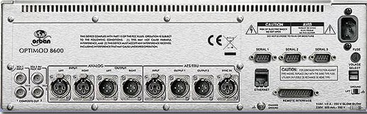 Orban Optimod-FM 8600 Face arriere