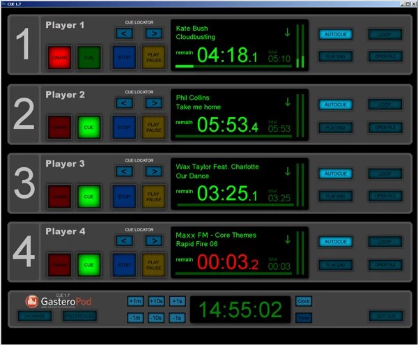 Cue Freeware radio broadcast