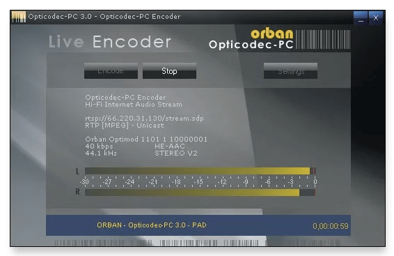 Orban Opticodec Streamer encodeur radio webradio Orban Opticodec Streamer encodeur radio webradio