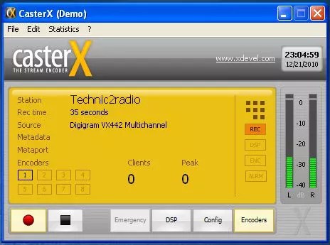 CasterX DSP streamer encodeur radio technic2radio