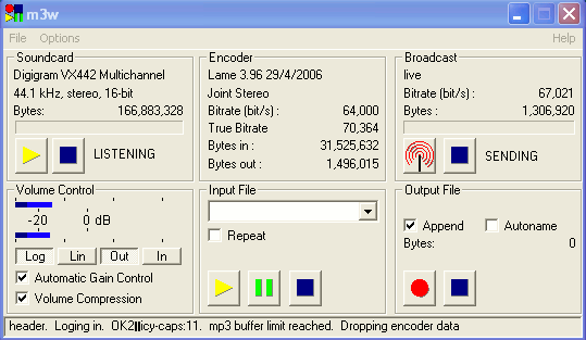 m3w streamer encodeur stream streaming radio cast
