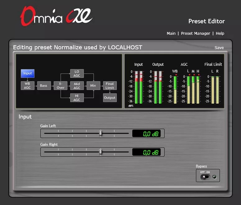 Omnia AX/E encodeur AGC