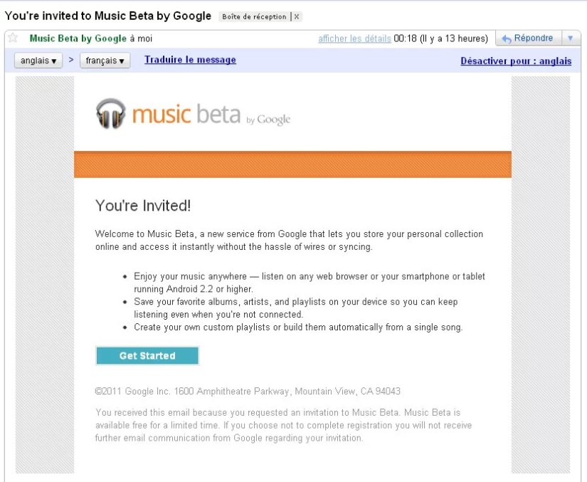 invitation google music beta