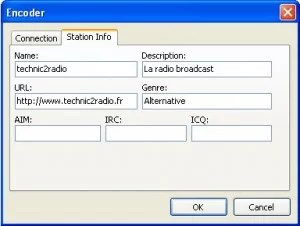 Encoder Radiocaster Station Info DJSoft