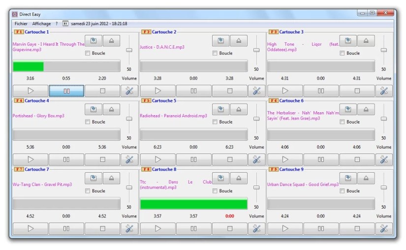 direct easy Cartoucheur Jingle Player CartWall