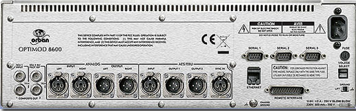 Orban Optimod-FM 8600 Face arriere Orban Optimod-FM 8600 Face arriere