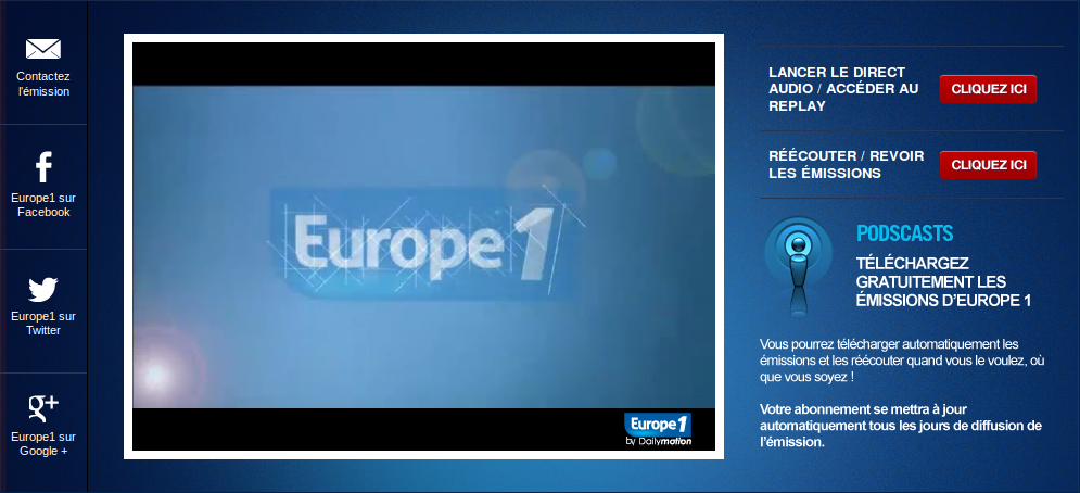 Europe 1 en direct video